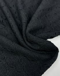 Ткань фукра жаккард перфорация черный