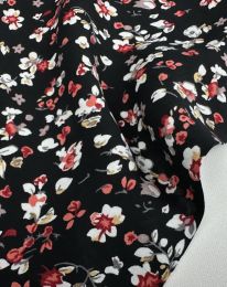 Ткань штапель принт D18 черный