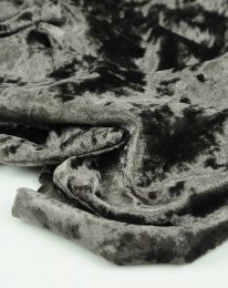 Ткань велюр стретч мрамор темный капучино