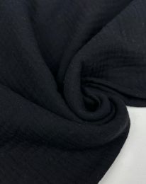 Ткань муслин однотонный черный