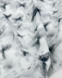 Ткань плательная вискоза "Медея" принт d1 серый