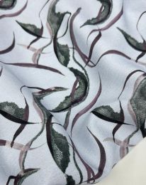 Ткань бохо принт "Вероника" D11 выбеленный голубой