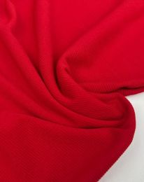 Ткань трикотаж в рубчик красный