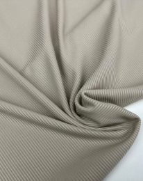 Ткань трикотаж в рубчик "Оливия" светло-бежевый