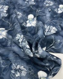 Ткань штапель принт D16 синий