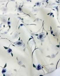 Ткань плательная вискоза "Медея" принт d5 бежевый телесный