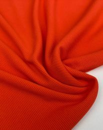 Ткань трикотаж в рубчик оранжевый