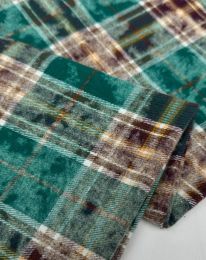 Ткань клетка костюмная d 10 бирюзовый