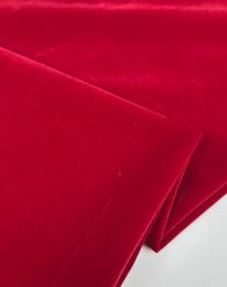 Ткань бархат японский красный темный