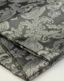 Ткань подклада жаккард "Огурцы" d 2 серый