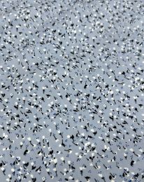 Ткань штапель принт D5 дымчатый голубой