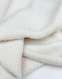 Ткань дубленка "Барашек" на замшевой основе топленое молоко