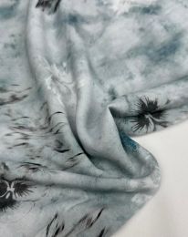 Ткань штапель принт "Адель" d11 мята голубая