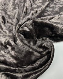 Ткань велюр стретч мрамор темный капучино