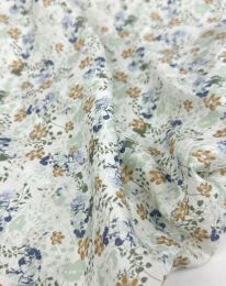 Ткань плательная вискоза "Медея" принт d10 весенний (зелёный)