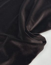 Ткань велюр стретч однотонный шоколадный