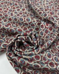 Ткань софт принт d2 бордовый