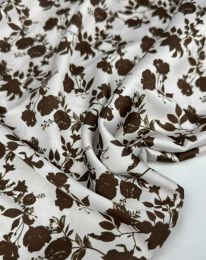 Ткань шелк принт d 28 коричневый