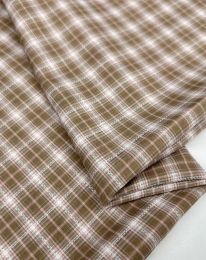 Ткань клетка костюмная "Севиль" d 2105 кофе с молоком