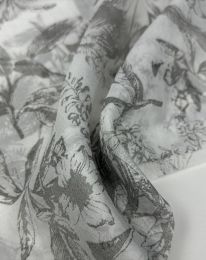 Ткань органза принт d3 светло-серый