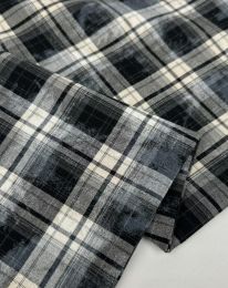 Ткань клетка костюмная D1 черный