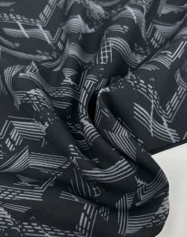 Ткань штапель принт D76 черный