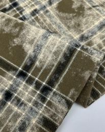 Ткань клетка костюмная плотная d 20 хаки