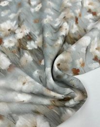 Ткань штапель принт "Адель" d8 серо-голубой