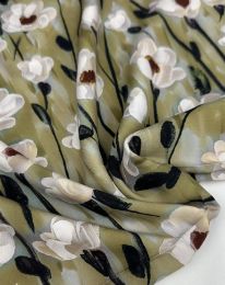 Ткань штапель принт D52 оливковый