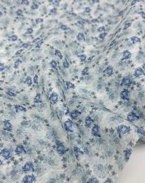 Ткань органза принт д6 голубой