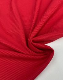Ткань трикотаж в рубчик "Оливия" красный
