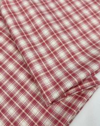 Ткань клетка костюмная "Севиль" d 2105 малиновый