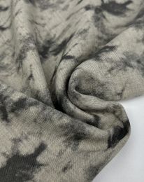 Ткань цея меланж принт д3 серо-бежевый