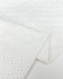 Ткань хлопок вышивка d1 молочный/ivory