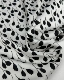 Ткань шелк принт d2 молочный/ivory