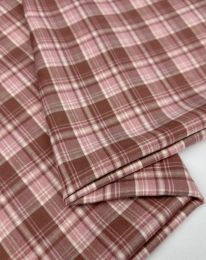 Ткань клетка костюмная "Севиль" d 8631 бежево-розовый