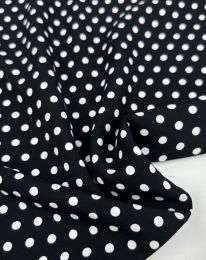 Ткань штапель принт D26 черный