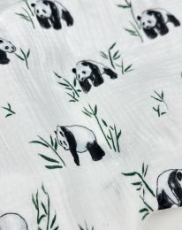 Ткань муслин принт D14 светлое молоко