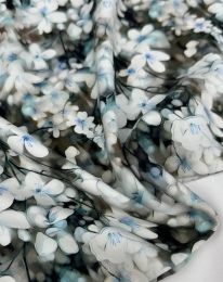 Ткань штапель принт D39 темный хаки