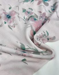 Ткань штапель принт "Адель" d4 светло-розовый