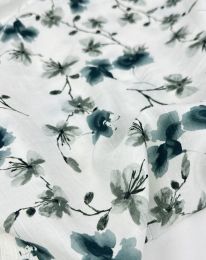 Ткань плательная вискоза "Медея" принт д3 морская волна