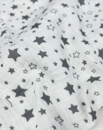 Ткань муслин принт Д1 светлое молоко