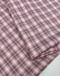 Ткань клетка костюмная "Севиль" d 2105 розовый