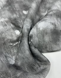 Ткань органза принт д8 темно-серый