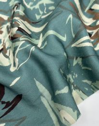 Ткань бохо принт "Вероника" D9 темный бирюзовый