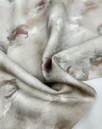 Ткань энар "Бабус" d13 серый с зеленцой