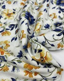 Ткань штапель принт D57 желтый