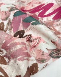 Ткань бохо принт "Вероника" D4 розовый