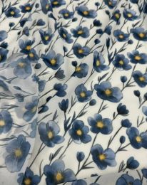 Ткань шифон принт d2 топленое молоко