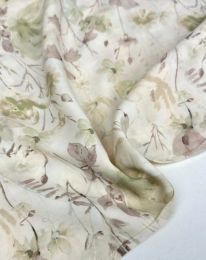 Ткань штапель принт "Адель" d7 кремовый